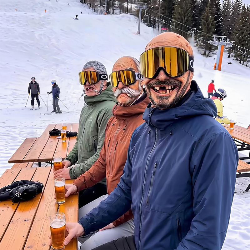 3D Printing Mask - Winter Funny Old Man Ski Mask