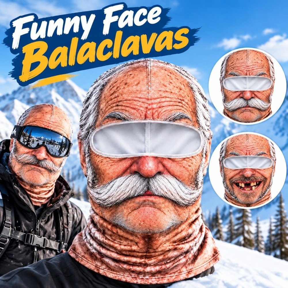 Winter Funny Old Man Ski Mask  - đánh giá và giá 3D Printing Mask